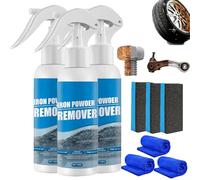 Iron Powder Remover Spray, Car Heavy Duty Rust Remover Spray, Iron Removers Cleaner, Fast Acting Car Rust Removal Sprays, Multifunctional Paint Cleaner, for Metal, Bikes, Tools, Furniture (3PCS, 3)