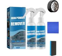 Iron Powder Remover Spray, Car Iron Powder Rust Remover Spray, Automotive Rust Remover Spray, For Metal Surfaces, Iron Stain Cleaner for Wheels, Tools & Hardware (2PCS)