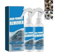 Iron Powder Remover Spray, Rust Remover for Steel & Iron, Multi-Functional Quick-Acting Rust Removal Spray Instant, Multipurpose Iron Powder Rust Remover for Car, Metal Tools & Household, 100ml (2PC)