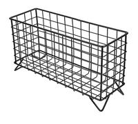 Iron Rabbit Feeder with Large Capacity and Stable Cage Accessory | Wear-resistant Finish, Smooth Edges, Black Iron Build, Convenient Feeding, Rabbit Litter Tray with Hay Feeder