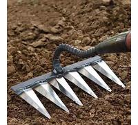 Iron Rake for Gardening and Weeding, Ironrake the Heavy Duty Iron Weeding Rake, Rake for Dethatching Lawn, Garden Weeding Tools for Backyard Lawn Loosening