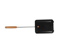 Iron Rectangular Popcorn Pan with Wooden Handle and Vented Lid