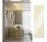 Iron Room Divider, Freestanding Privacy Screen, Adjustable Height Partition, Columnar Room Separator, Floor Standing for Home Office, 10pcs Set, 195cm/76.7in