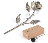 Iron Rose Gifts for Anniversary, Handcrafted Metal Rose, Bronze Iron Anniversary Metal Roses, Romantic Wrought Iron Rose Gift, Everlasting Iron Rose for Wedding Mothers Day Valentines Day Birthday