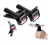 Iron Sealant Dispenser for Rtv Silicone and Flexible Adhesives - Spring-Loaded Extrusion Tool with Precise Control Compact 8.1 X 6.6 X 14.9 Centimeters Design Black/red(Black)