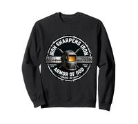 Iron Sharpens Iron Armor God Men Christian Faith Proverbs Sweatshirt