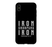 Iron Sharpens Iron Bible Verse Christian Faith Inspirational Case for iPhone XS Max