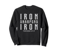Iron Sharpens Iron Bible Verse Christian Faith Inspirational Sweatshirt