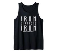 Iron Sharpens Iron Bible Verse Christian Faith Inspirational Tank Top