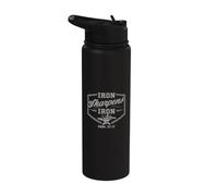 Iron Sharpens Iron Christian Believer Bible Gym Workout Stainless Steel Insulated Water Bottle