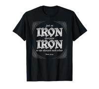 Iron Sharpens Iron Christian Dad Birthday Proverbs Bible Dad T-Shirt