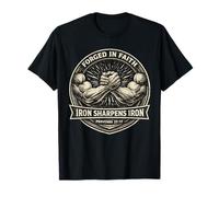 Iron Sharpen's Iron Christian Men Bible Scripture Gym Workou T-Shirt