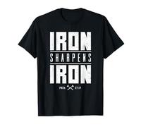 Iron Sharpen's Iron Christian Men Bible Scripture Gym Workout T-Shirt
