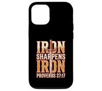Iron Sharpens Iron Proverbs 27 17 Brothers in Christ Case for iPhone 12/12 Pro