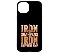 Iron Sharpens Iron Proverbs 27 17 Brothers in Christ Case for iPhone 15 Plus