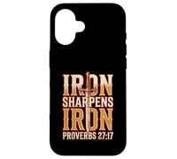 Iron Sharpens Iron Proverbs 27 17 Brothers in Christ Case for iPhone 16