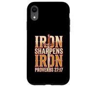 Iron Sharpens Iron Proverbs 27 17 Brothers in Christ Case for iPhone XR