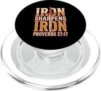Iron Sharpens Iron Proverbs 27 17 Brothers in Christ PopSockets PopGrip for MagSafe