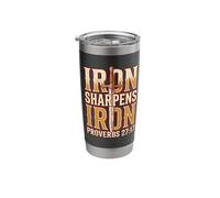 Iron Sharpens Iron Proverbs 27 17 Brothers in Christ Stainless Steel Insulated Tumbler
