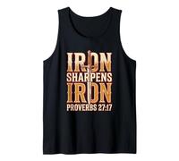 Iron Sharpens Iron Proverbs 27 17 Brothers in Christ Tank Top