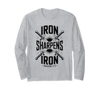 Iron Sharpens Iron Proverbs 27:17 Christian Brotherhood Long Sleeve T-Shirt