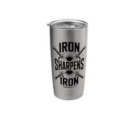 Iron Sharpens Iron Proverbs 27:17 Christian Brotherhood Stainless Steel Insulated Tumbler
