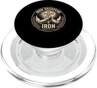 Iron Sharpens Iron Proverbs 27:17 Christian Gym Bible PopSockets PopGrip for MagSafe