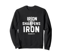 Iron Sharpens Iron Proverbs 27:17 Christian Sword Design Sweatshirt