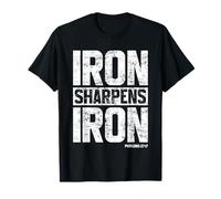 Iron Sharpens Iron Proverbs 27:17 Gym Religious Workout T-Shirt