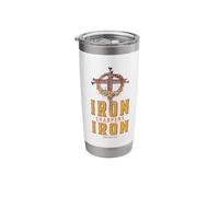 Iron Sharpens Iron/Proverbs 27:17 / Religious Bible Verse Stainless Steel Insulated Tumbler