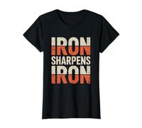 Iron Sharpens Iron Value Graphic T-Shirt, Women, Black, M