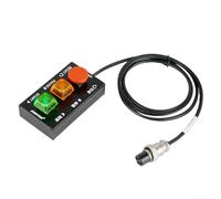 Iron Shell Foot Switch, CNC Engraving Machin Controller One-button Start Stop Pause Simple Operation For Electronics Industry(Aviation connector)