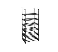 Iron Shoe Storage Organizer, Black / 6 Tier (45 x 30 x 106 cm)