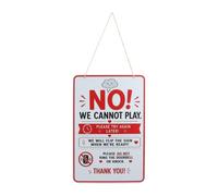 Iron Sign Plaque Sided Reversible Hanging Double Playtime Door