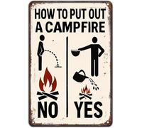 Iron Signs How To Put Out A Campfir Retro Metal Sign Wear-Resistant And Durable Posteration For Bar Restaurant Office 20X30Cm