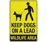 Iron Signs Keep Dogs On A Lead Wildlife Area Wear-Resistant And Durable Metal Sign Exquisite And Beautiful Metal Tin Sign For Living Orchard Bathroom 20X30Cm