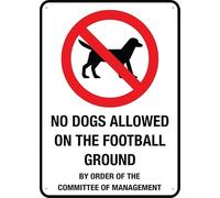 Iron Signs No Dogs Allowed On The Football Retro Metal Tin Sign Art Metal Sign For Pub Kitchen Room 20X30Cm
