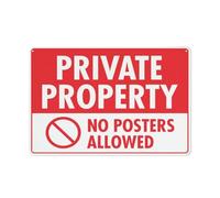 Iron Signs Private Property Nos Allowed Print Metal Sign Not Easy To Rust Iron Poster Painting For Orchard Garage Hotel 20X30Cm