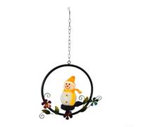 Iron Solar Christmas Light Snowman Waterproof Design(yellow) | Solar powered auto on/off, warm white LED, festive snowman shape, garden pathway decor, no wiring needed