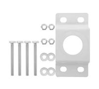 Iron Solar Light Pole Mount Bracket with Screws, 40mm Aperture | White Finish, 108mm and 37mm Hole Spacing, Supports Lamp Post Arms and Outdoor Roadway Lighting