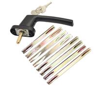 Iron Square Spindle 85-130mm, Galvanised 8mm Door Handle Pin with Notched Fixing, Compatible with Various Iron Handles