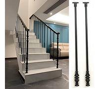Iron Stair Railings Pack of 1/2/10 Includes Ground Support & Screws Child-Safe Ideal for Stairs Terraces Porches & Fences Design