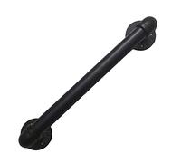 Iron Staircase Handrail, Black Rustic Industrial Pipe Stair Handrail, Non-Slip Stair Railing, Barrier-Free Staircase Grab Bar for Elderly(12ft)