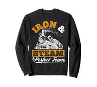 IRON & Steam A Perfect Team Steam Train Vintage Sweatshirt