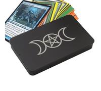 Iron Storage Case - Tarot Card Holder, Standard Box | Durable Deck Container, Secure Organization Chest, Portable Keeper Tin, Protective Game Vault, Compact Collectible Accessory for Traveling Home In