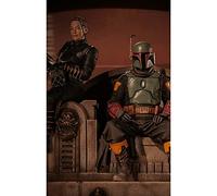 Iron Studios 1:10 Boba Fett and Fennec Shand Throne Deluxe - The Mandalorian, Multicolour