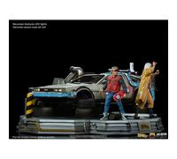 Iron Studios Back to the Future II Delorean Full Set Deluxe Art Scale 1/10 Statue