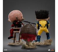 Iron Studios Deadpool and Wolverine Deadpool and Wolverine set Unmasked MiniCo Statue