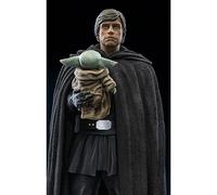 Star Wars The Mandalorian Luke Skywalker And Grogu The Child Art Scale Figure Black