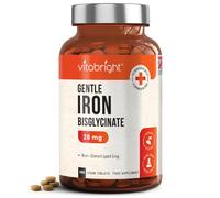 Iron Supplements for Women & Men | 28mg | 180 Gentle Iron Tablets | High Strength Ferrous Bisglycinate | Non Constipating | Supplements for Tiredness